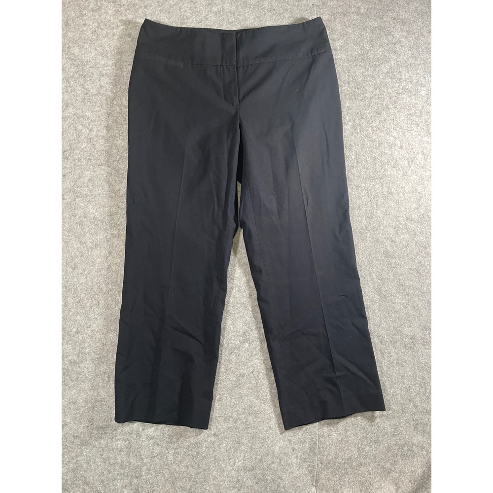 Womyn Black Dress Pants Women Size 6 Straight Leg Flat Front Trousers USA Made